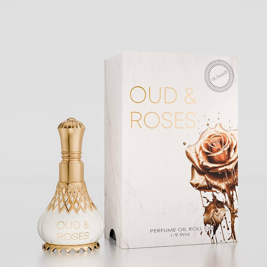 Al Nuaim Oud & Roses Attar - 9.9ml Mystic Series - Classic Oudh & Rose Blend